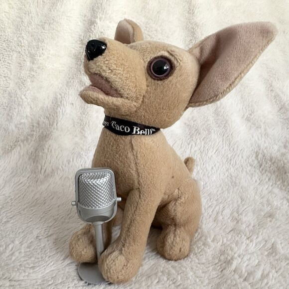 Taco Bell Yo Quiero Chihuahua With Microphone 6" Plush Toy No Sound - Picture 2 of 5